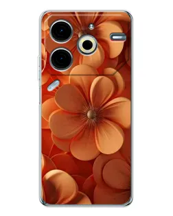 Чохол для TECNO Pova 7 Pro з картинкою «Помаранчева макро квітка»