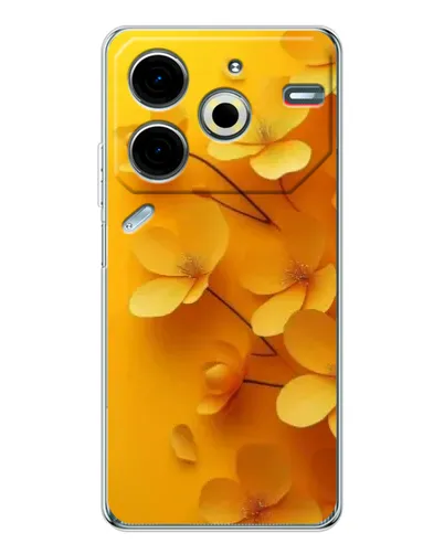 Чохол для TECNO Pova 7 Pro з картинкою «Золоті пелюстки»