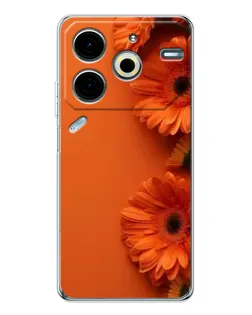 Чохол для TECNO Pova 7 Pro з картинкою «Помаранчеві гербери»