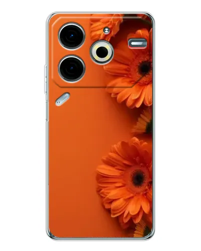 Чохол для TECNO Pova 7 Pro з картинкою «Помаранчеві гербери»