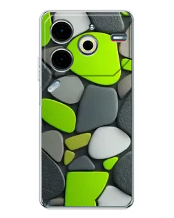 Чохол для TECNO Pova 7 Pro з картинкою «Яскрава неонова галька»