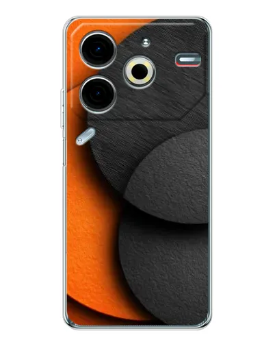 Чохол для TECNO Pova 7 Pro з картинкою «Геометрія помаранчевих кіл»