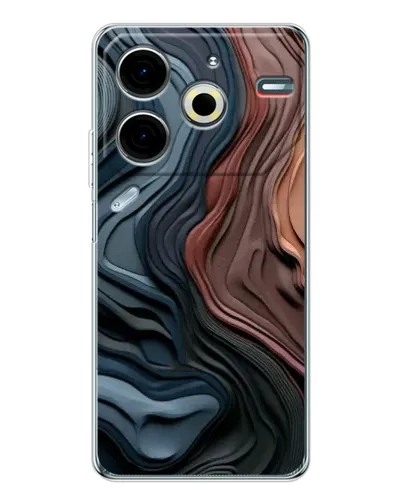 Чохол для TECNO Pova 7 Pro з картинкою «Кольорові хвилі каньйону»