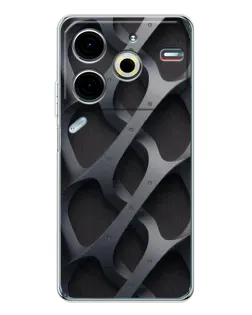 Чохол для TECNO Pova 7 Pro з картинкою «Об'ємне сіре плетіння»