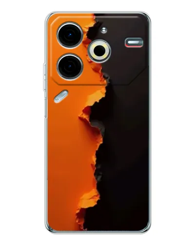 Чохол для TECNO Pova 7 Pro з картинкою «Помаранчевий розлом»