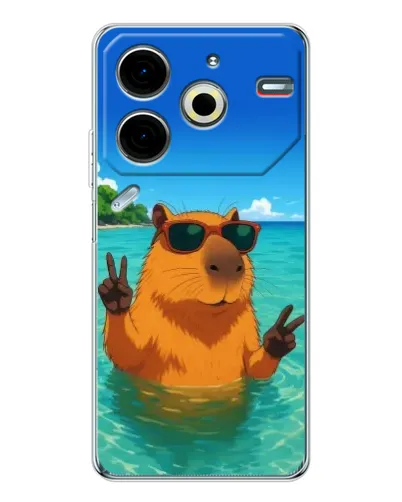 Чохол для TECNO Pova 7 Pro з картинкою «Морська капібара» Чохол для TECNO Pova 7 Pro з картинкою «Морська капібара»