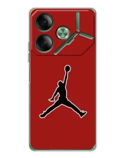 Чехол для TECNO Pova 7 Ultra с картинкой «Jordan Red Back»