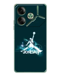 Чехол для TECNO Pova 7 Ultra с картинкой «Jordan Blue Fire»