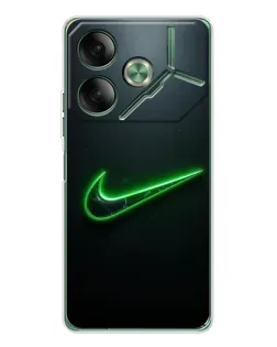 Чехол для TECNO Pova 7 Ultra с картинкой «Неоновый контур Nike» Чехол для TECNO Pova 7 Ultra с картинкой «Неоновый контур Nike»