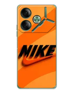 Чехол для TECNO Pova 7 Ultra с картинкой «Оранжевый драйв Nike»