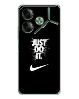 Чехол для TECNO Pova 7 Ultra с картинкой «Текстовый принт Nike»