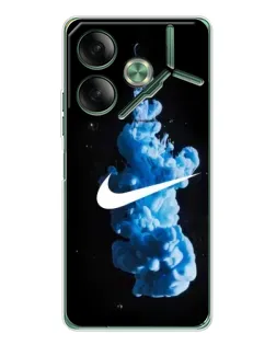 Чехол для TECNO Pova 7 Ultra с картинкой «Nike и синий дым»