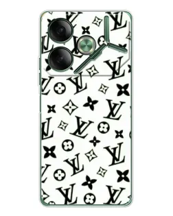 Чехол для TECNO Pova 7 Ultra с картинкой «Монохромный хаос LV»