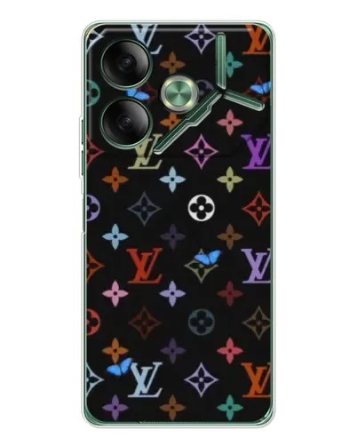 Чехол для TECNO Pova 7 Ultra с картинкой «Цветная монограмма LV»