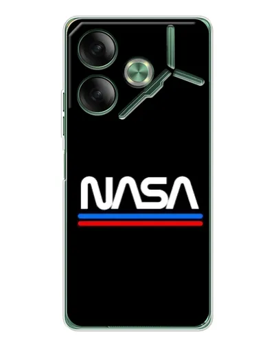 Чехол для TECNO Pova 7 Ultra с картинкой «NASA — классика Red Blue»
