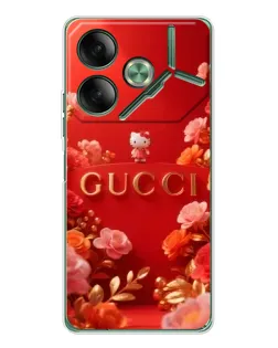 Чехол для TECNO Pova 7 Ultra с картинкой «Gucci — золотой сад»