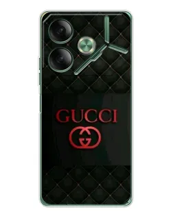 Чехол для TECNO Pova 7 Ultra с картинкой «Gucci — стеганый черный»