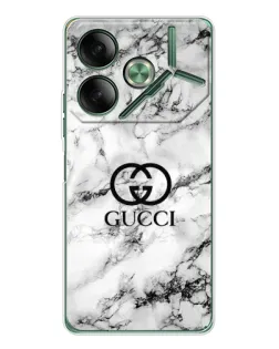 Чехол для TECNO Pova 7 Ultra с картинкой «Gucci — мраморный шик»