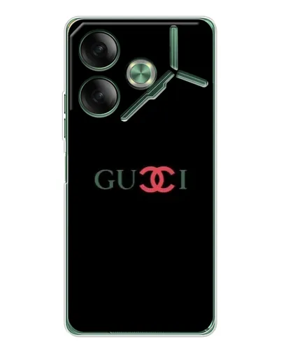 Чехол для TECNO Pova 7 Ultra с картинкой «Gucci — красный градиент»