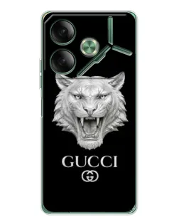 Чехол для TECNO Pova 7 Ultra с картинкой «Gucci — серебряный лев» Чехол для TECNO Pova 7 Ultra с картинкой «Gucci — серебряный лев»