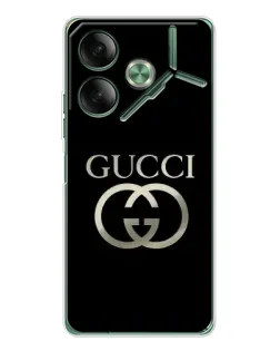 Чехол для TECNO Pova 7 Ultra с картинкой «Gucci — золото на черном» Чехол для TECNO Pova 7 Ultra с картинкой «Gucci — золото на черном»