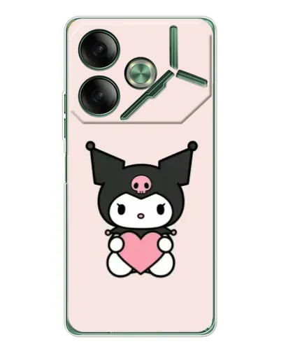 Чехол для TECNO Pova 7 Ultra с картинкой «Kuromi и сердце»