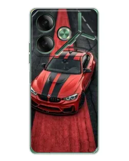 Чехол для TECNO Pova 7 Ultra с картинкой «BMW на красной дорожке» Чехол для TECNO Pova 7 Ultra с картинкой «BMW на красной дорожке»