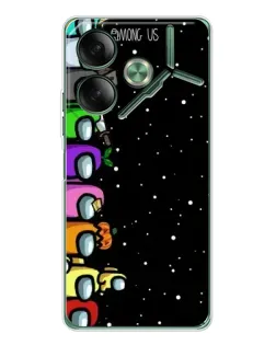 Чехол для TECNO Pova 7 Ultra с картинкой «Команда Among Us» Чехол для TECNO Pova 7 Ultra с картинкой «Команда Among Us»