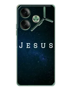 Чехол для TECNO Pova 7 Ultra с картинкой «Звездное небо Jesus»