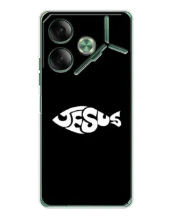 Чехол для TECNO Pova 7 Ultra с картинкой «Рыба Jesus»