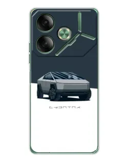 Чехол для TECNO Pova 7 Ultra с картинкой «Серебристый Cybertruck Tesla» Чехол для TECNO Pova 7 Ultra с картинкой «Серебристый Cybertruck Tesla»