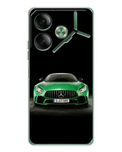 Чехол для TECNO Pova 7 Ultra с картинкой «Mercedes — неоновый лого» Чехол для TECNO Pova 7 Ultra с картинкой «Mercedes — неоновый лого»