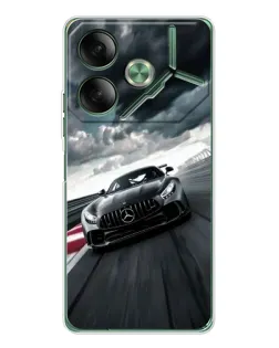 Чехол для TECNO Pova 7 Ultra с картинкой «Гоночный Mercedes AMG»