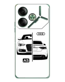 Чехол для TECNO Pova 7 Ultra с картинкой «Audi — контрастный дизайн» Чехол для TECNO Pova 7 Ultra с картинкой «Audi — контрастный дизайн»