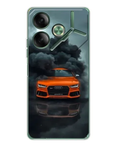 Чехол для TECNO Pova 7 Ultra с картинкой «Audi в облаках дыма»