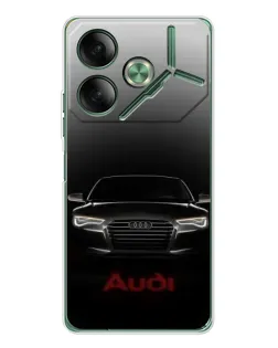 Чехол для TECNO Pova 7 Ultra с картинкой «Audi — градиентный контур» Чехол для TECNO Pova 7 Ultra с картинкой «Audi — градиентный контур»