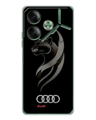 Чехол для TECNO Pova 7 Ultra с картинкой «Графика — пантера и Audi»