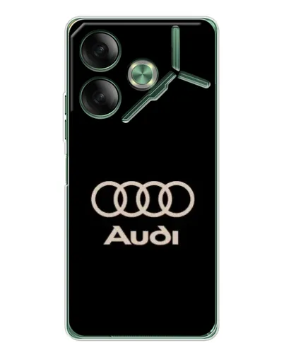 Чехол для TECNO Pova 7 Ultra с картинкой «Audi — золотой логотип»