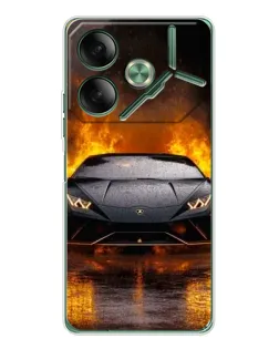 Чехол для TECNO Pova 7 Ultra с картинкой «Lamborghini в огне» Чехол для TECNO Pova 7 Ultra с картинкой «Lamborghini в огне»