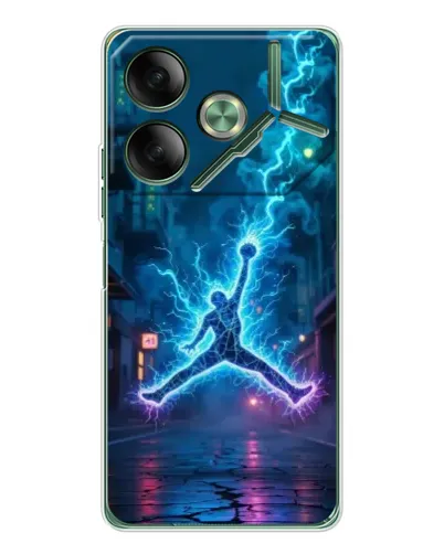 Чехол для TECNO Pova 7 с картинкой «Jordan Gold Jumpman»