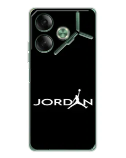 Чехол для TECNO Pova 7 с картинкой «Jordan White Logo»
