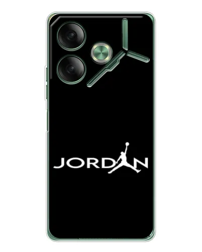 Чехол для TECNO Pova 7 с картинкой «Jordan White Logo»