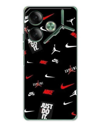 Чехол для TECNO Pova 7 с картинкой «Nike Mix Pattern»
