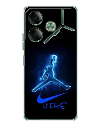 Чехол для TECNO Pova 7 с картинкой «Jordan Neon Blue»