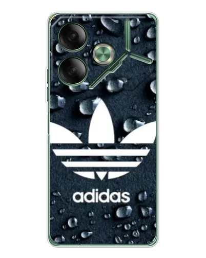 Чехол для TECNO Pova 7 с картинкой «Adidas Trefoil Blue»