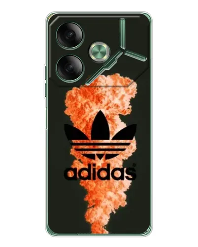 Чехол для TECNO Pova 7 с картинкой «Оранжевый дым Adidas»