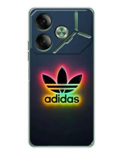 Чехол для TECNO Pova 7 с картинкой «Неоновый Adidas»
