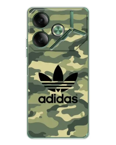 Чехол для TECNO Pova 7 с картинкой «Милитари стиль Adidas»