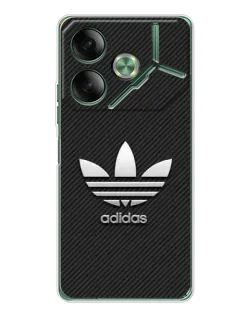 Чехол для TECNO Pova 7 с картинкой «Adidas Карбоновая текстура»