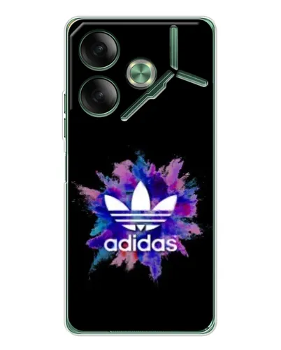 Чехол для TECNO Pova 7 с картинкой «Взрыв красок Adidas»